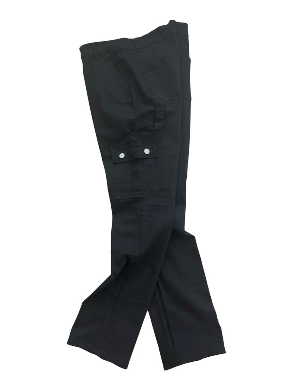 New Women’s Straight Leg Cargo Jeans (Black) Size: L (10-12)